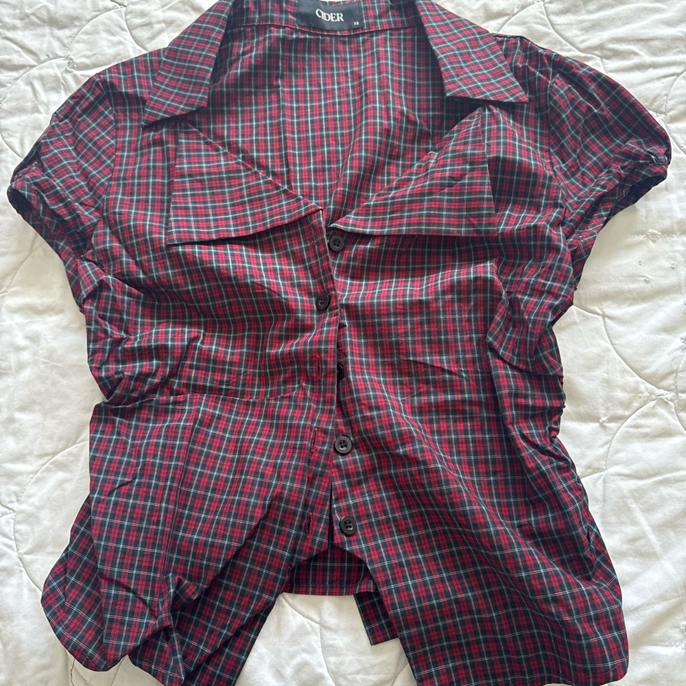 Red and Green Plaid Shirt
